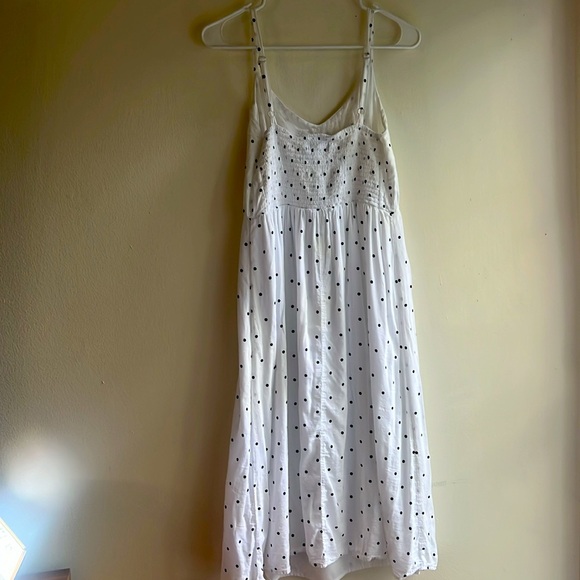 Skinny strap Polka Dot Women’s Dress - Medium - White & Black - Picture 2 of 2